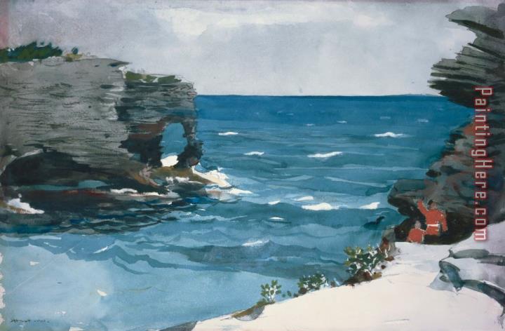 Winslow Homer Rocky Shore, Bermuda